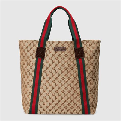 tas gucci canvas|Gucci canvas tote free.